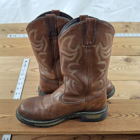 Rocky Leather Boots Safety Toe R1003 Mens 10w